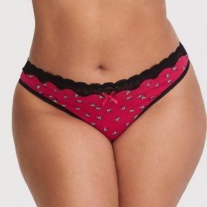 2 NWT Torrid Raspberry Thong Panty Size 6